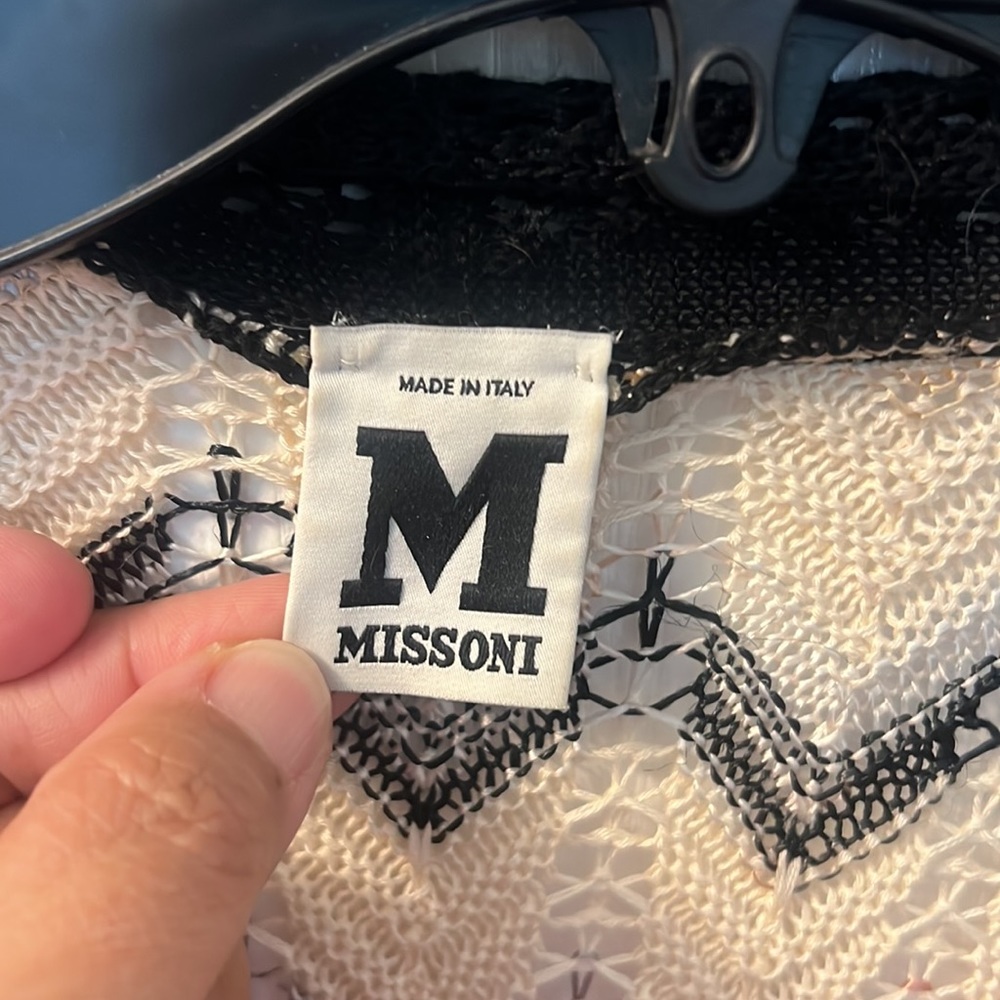 Missoni Zigzag Pattern Light Weight Knit Open Lon… - image 3